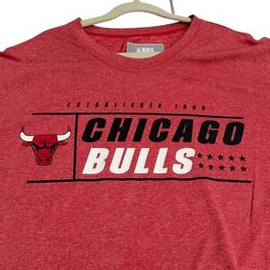 NBA Chicago Bulls Mens Large Red Heather Graphic T-Shirt Established 1966 New
